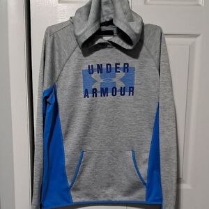 NWOT! Under Armour Women's Gray with Blue Hoodie  Size XL